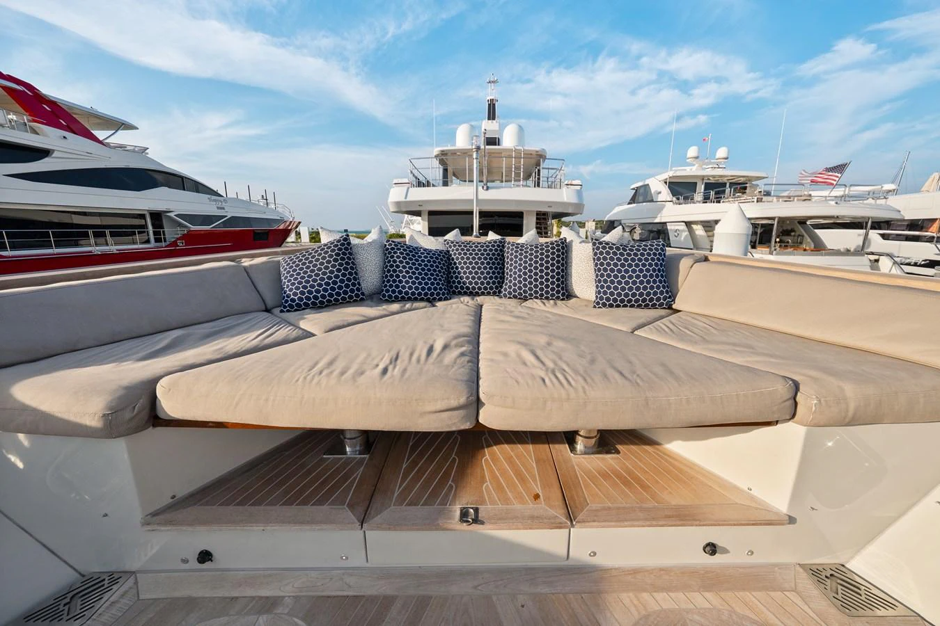 a row of boats aboard FONTANA Yacht for Sale