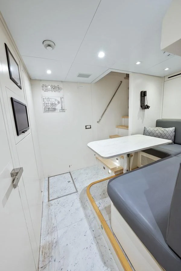 a kitchen with a sink and a counter aboard FONTANA Yacht for Sale