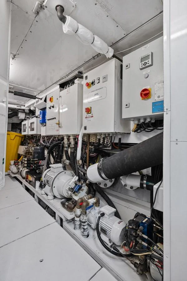 a close-up of a machine aboard FONTANA Yacht for Sale