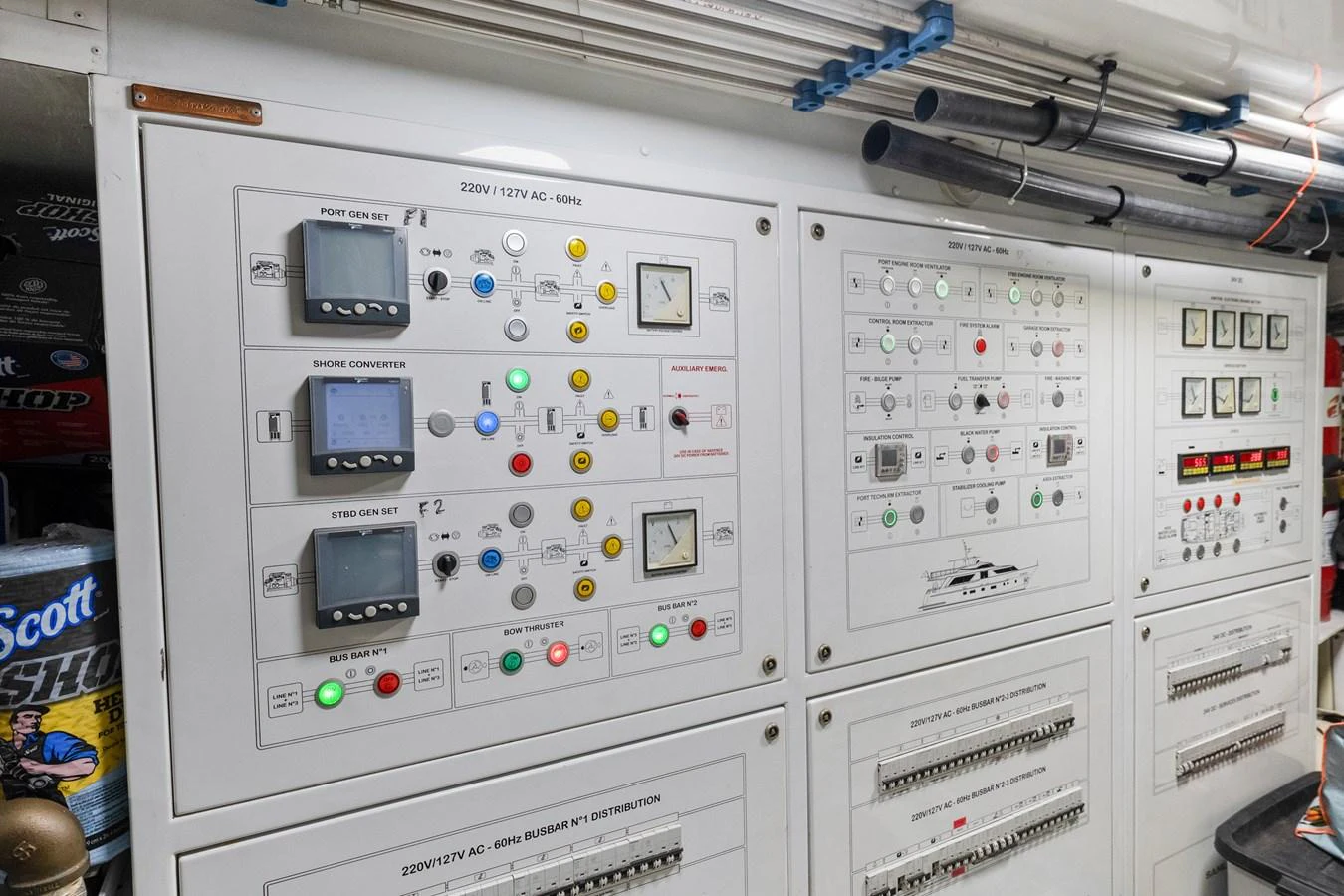 a white machine with buttons aboard FONTANA Yacht for Sale