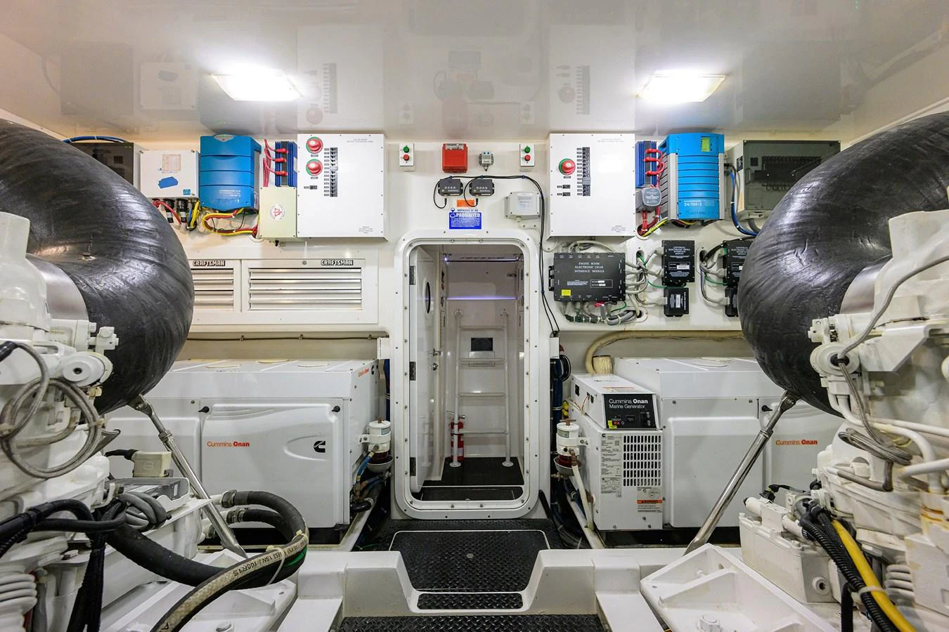 The engine room is equipped with advanced machinery and systems for optimal yacht performance. aboard WASABI Yacht for Sale