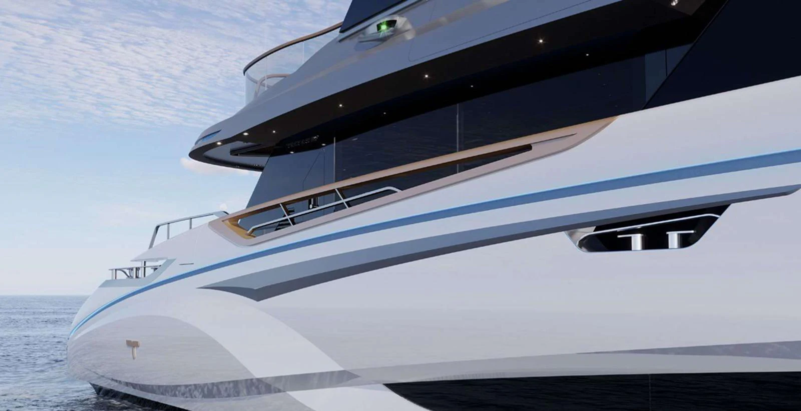 A sleek and modern yacht glides gracefully on the water, showcasing its elegant design and luxurious features. aboard T-EVO 120 Yacht for Sale