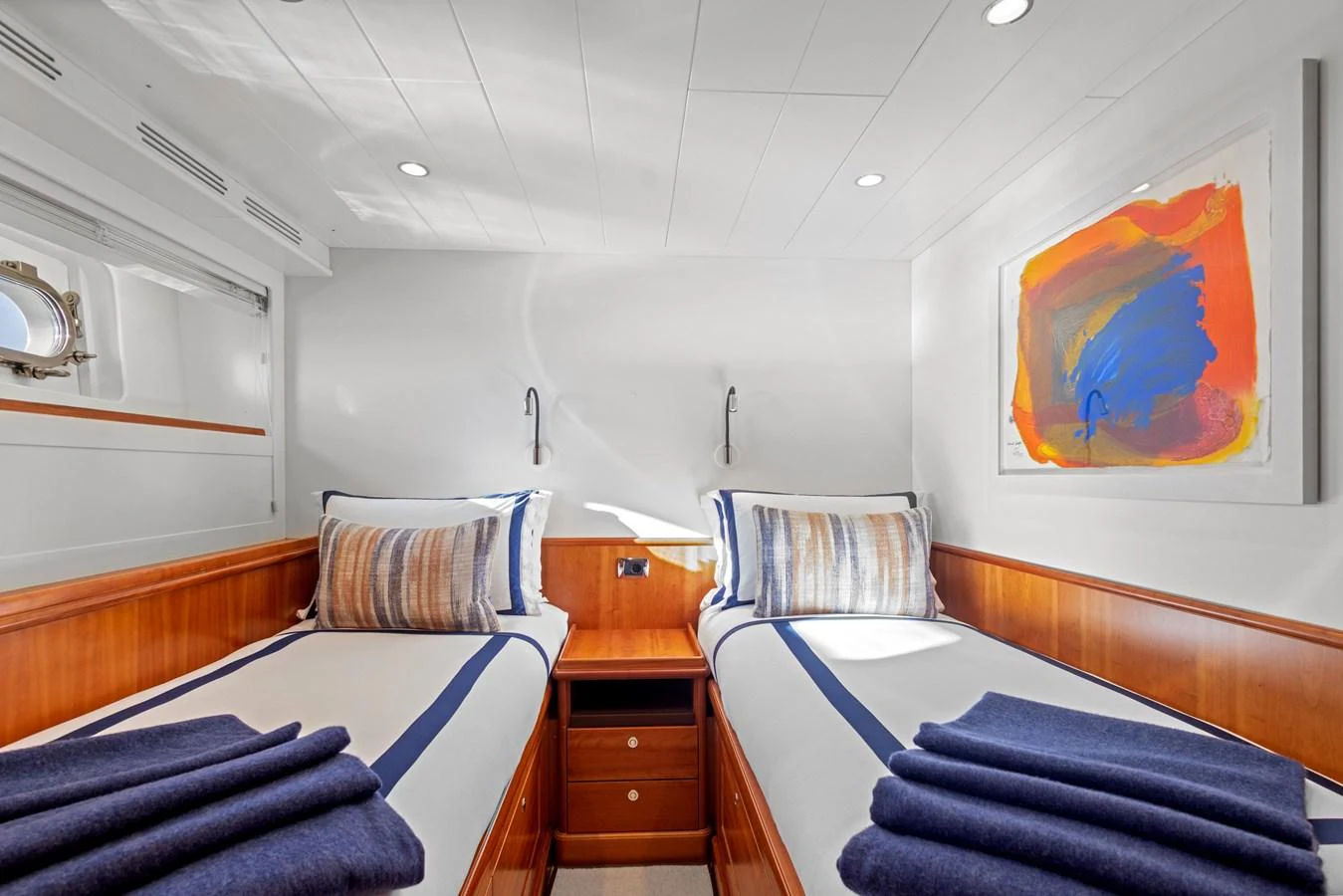 a room with bunk beds aboard ARCHIPELAGO Yacht for Sale