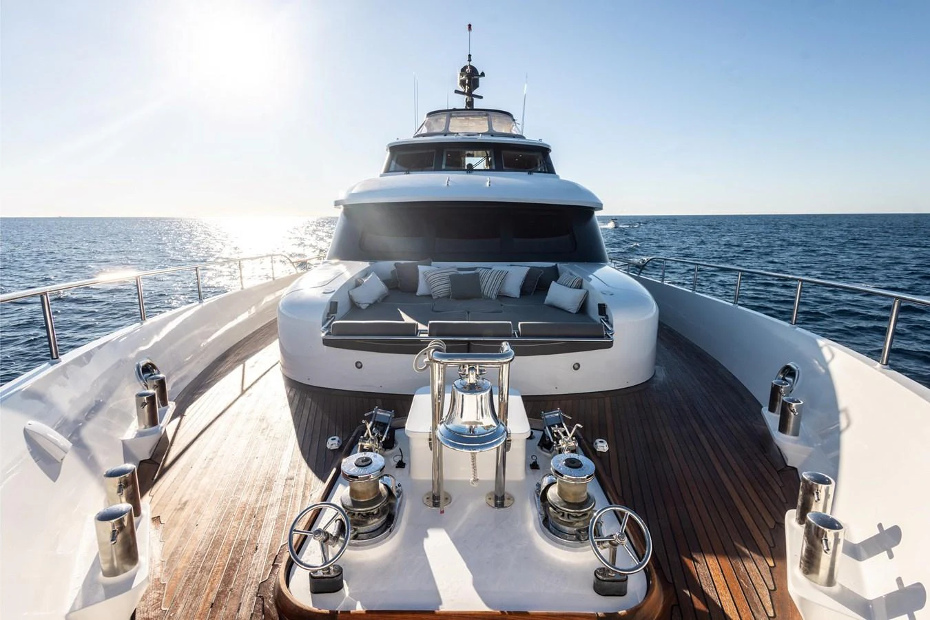 a large ship on a deck aboard ARCHIPELAGO Yacht for Sale