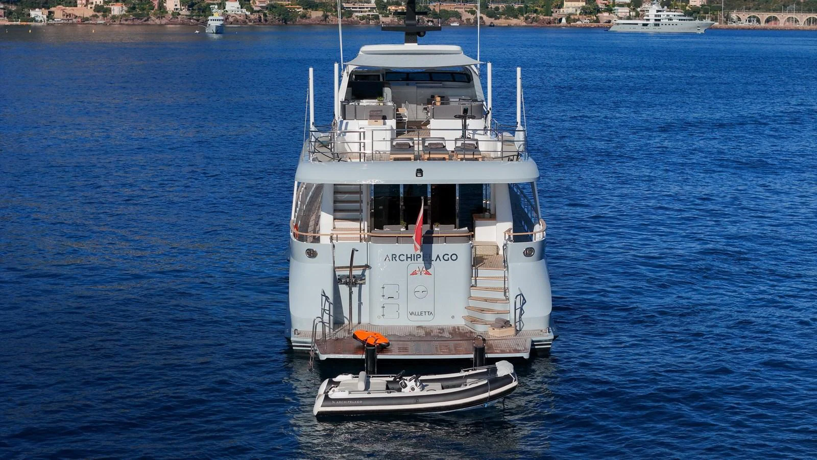 a boat on the water aboard ARCHIPELAGO Yacht for Sale
