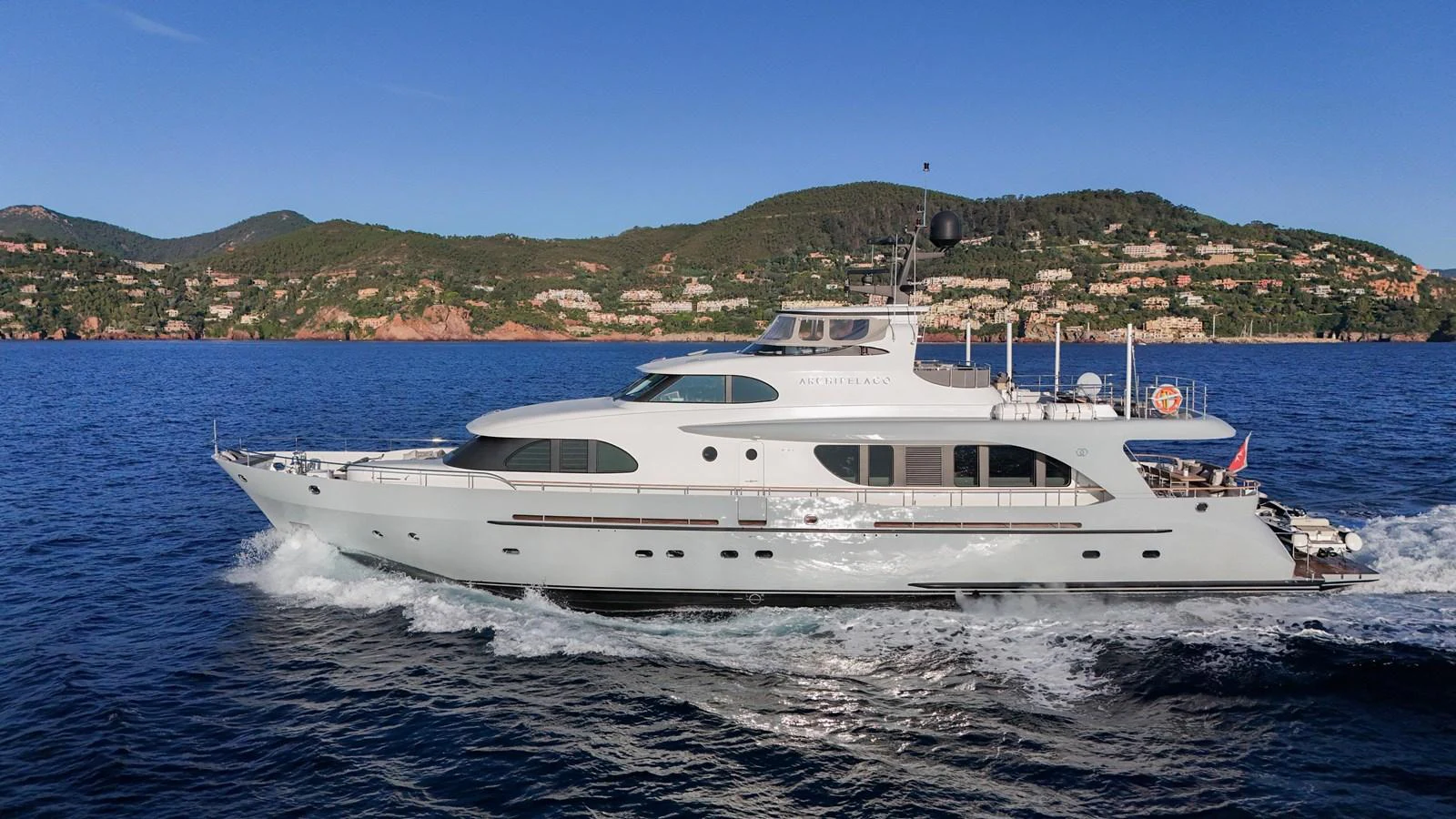 a boat on the water aboard ARCHIPELAGO Yacht for Sale