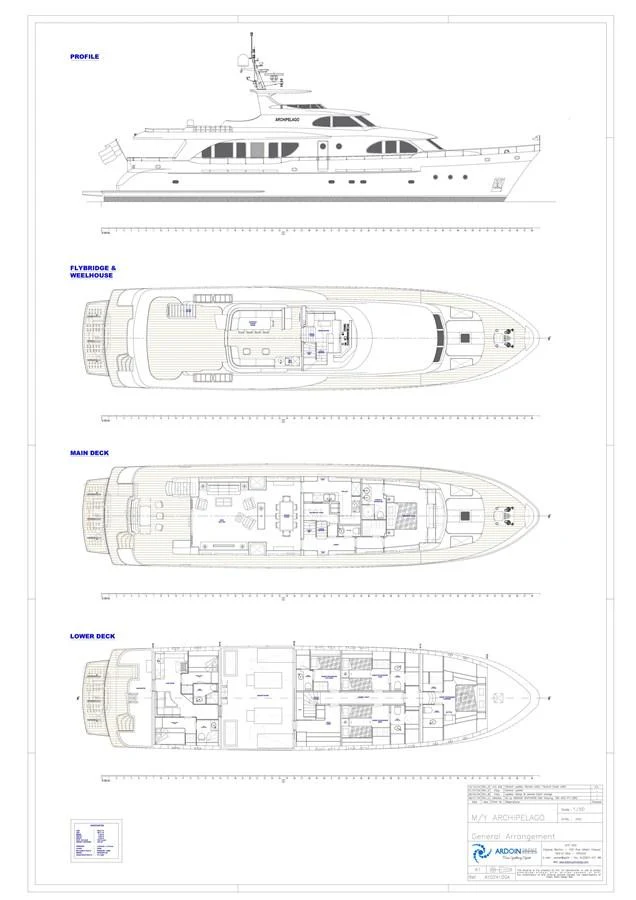 diagram aboard ARCHIPELAGO Yacht for Sale