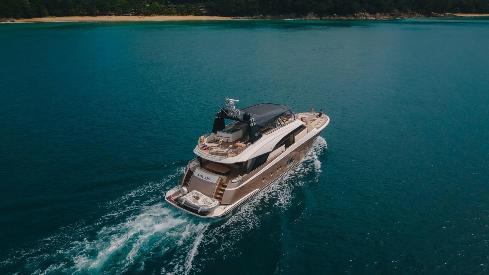 a boat on the water aboard MOANA Yacht for Sale
