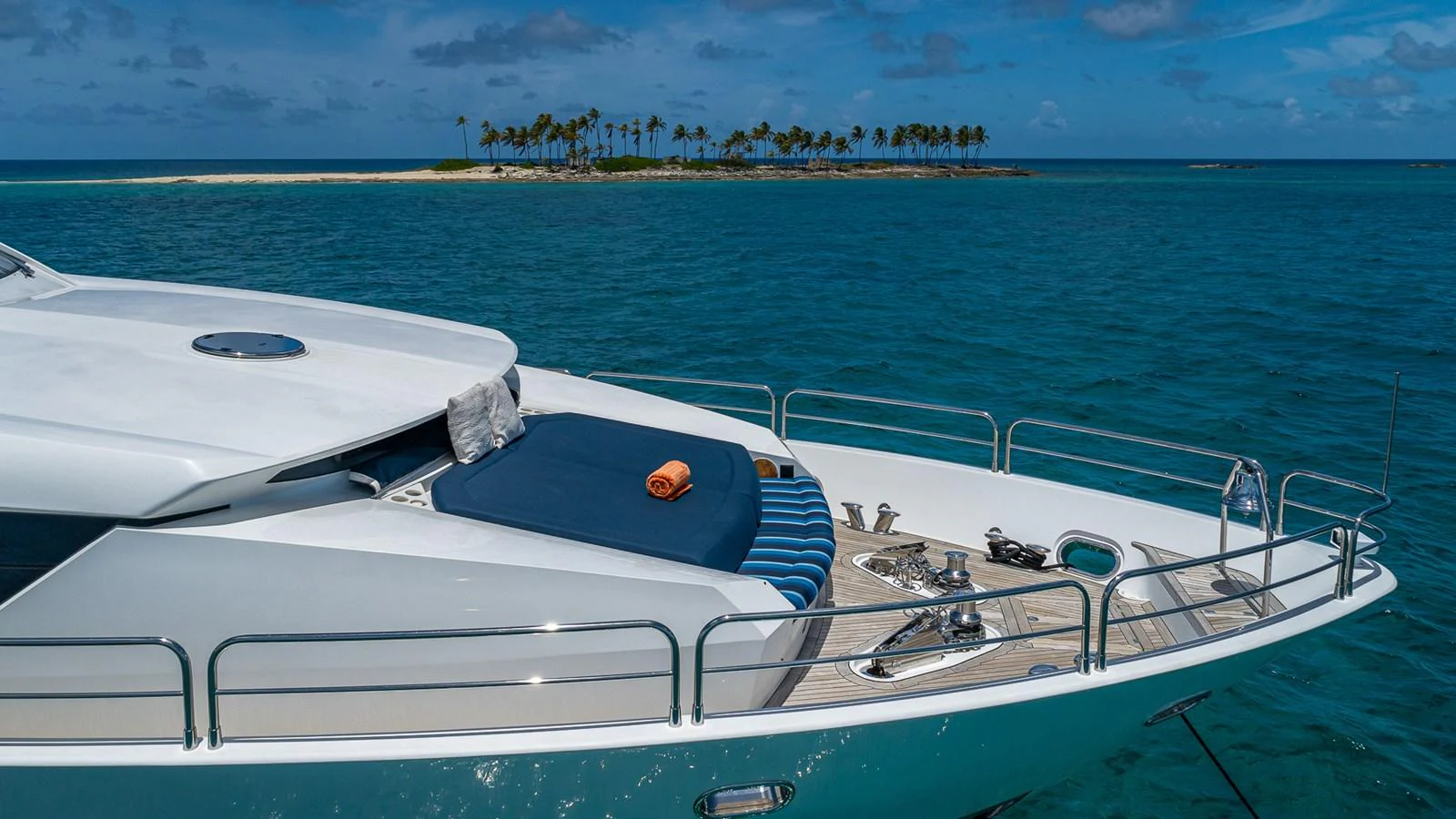 a boat on the water aboard EMRYS Yacht for Sale