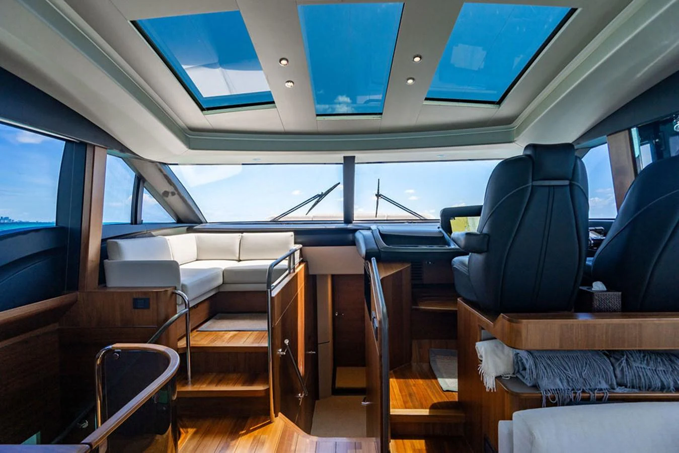 inside of a bus aboard COCOON Yacht for Sale