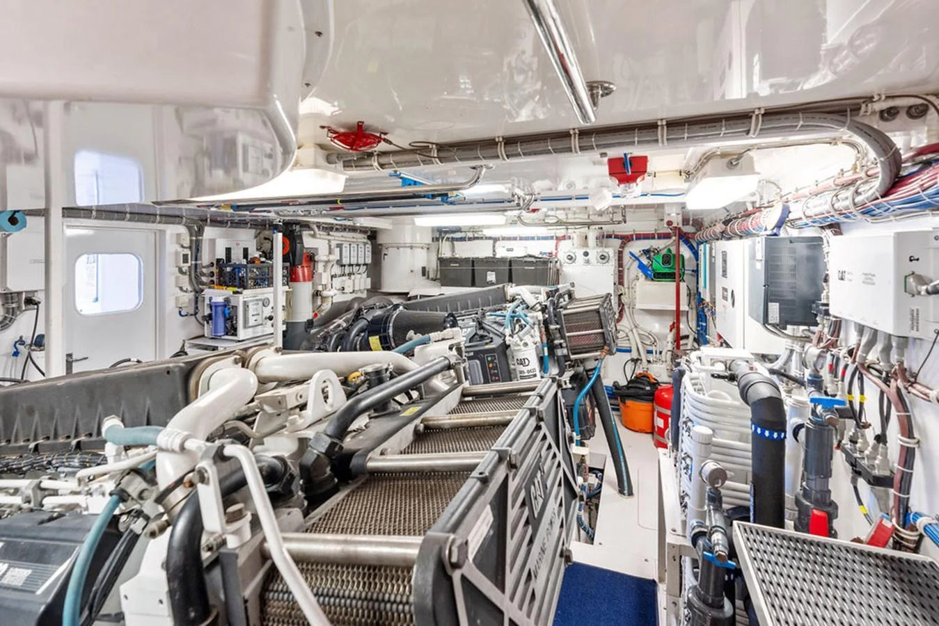 The engine room is equipped with advanced machinery and systems for optimal yacht performance. aboard GRIFFIN Yacht for Sale