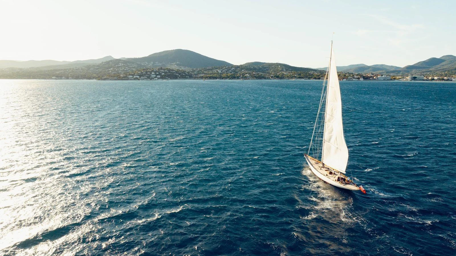 a sailboat on the water aboard SAVANNAH Yacht for Sale