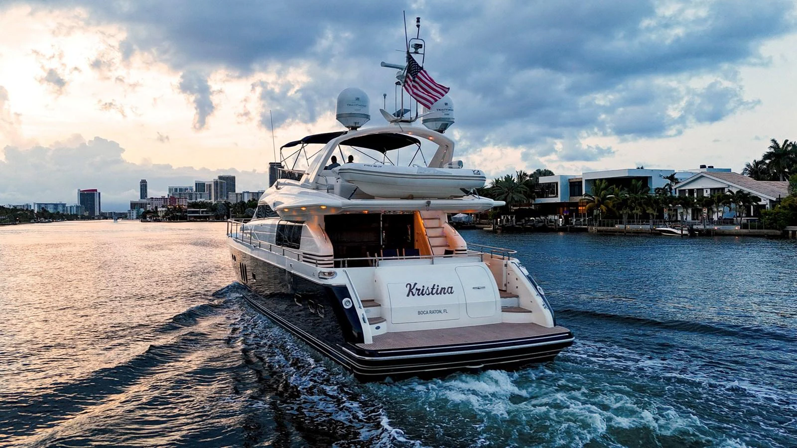 a boat on the water aboard ANDREA'S REVENGE Yacht for Sale