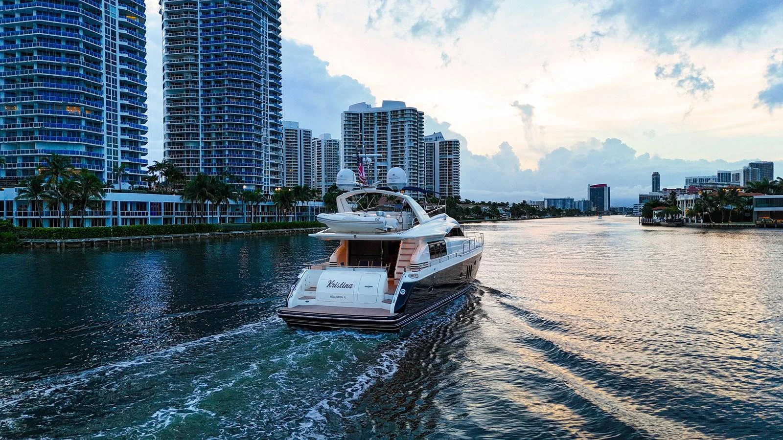 a boat on the water aboard ANDREA'S REVENGE Yacht for Sale
