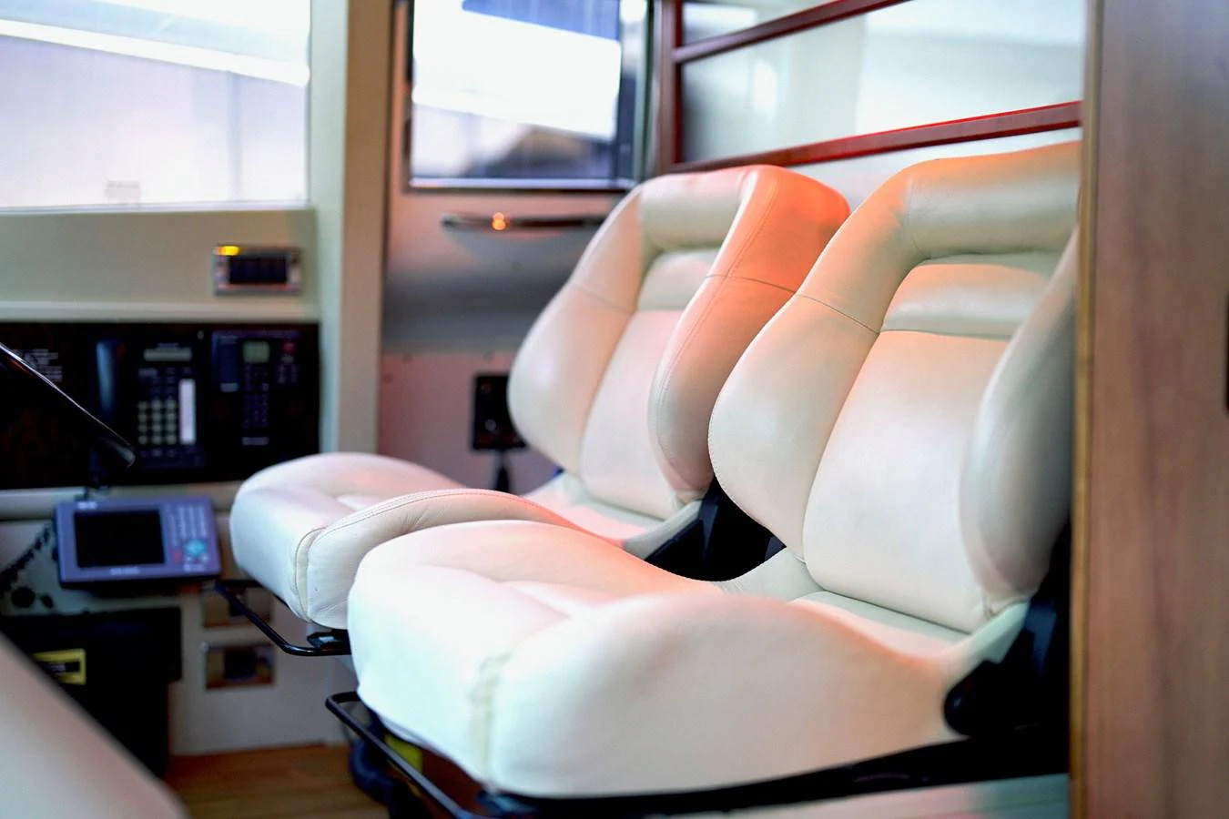a person in a chair aboard ANDREA'S REVENGE Yacht for Sale