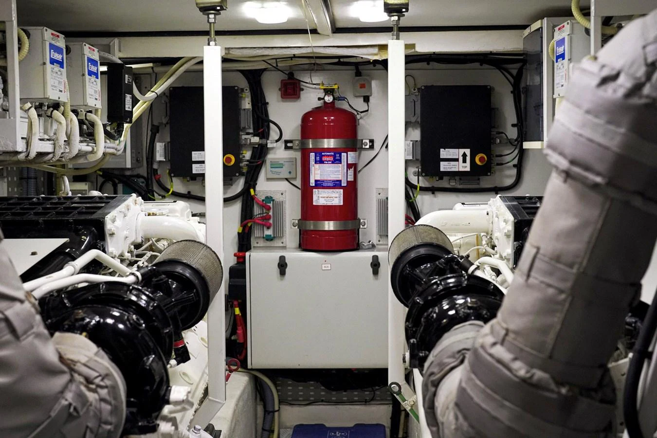 a person working on a machine aboard ANDREA'S REVENGE Yacht for Sale