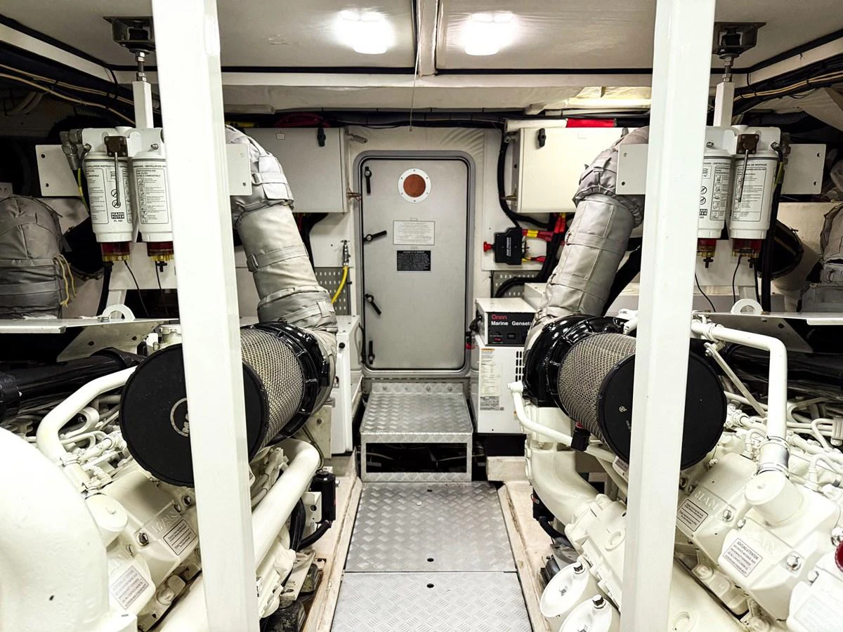 a room with white machines aboard ANDREA'S REVENGE Yacht for Sale