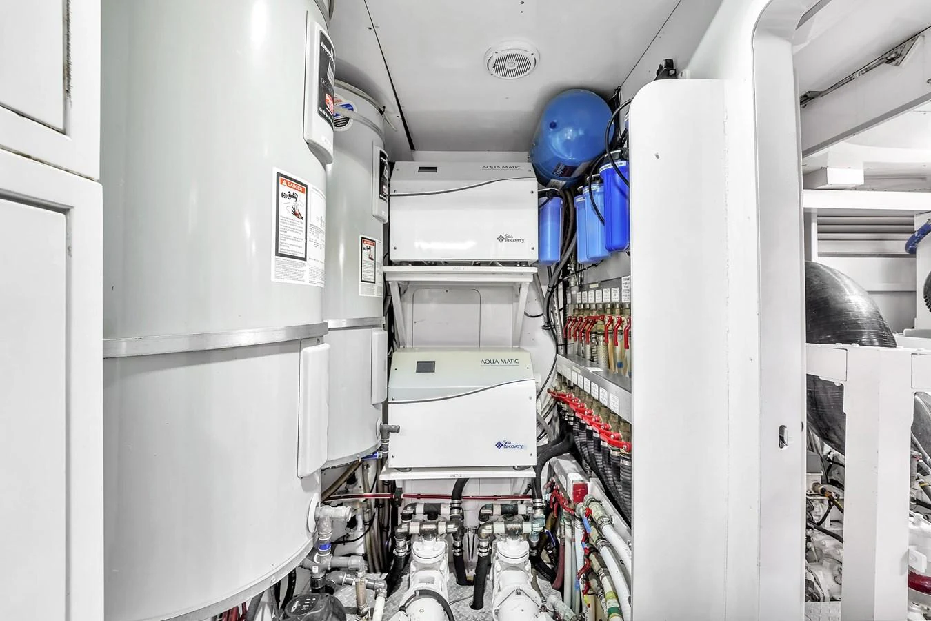 The engine room is equipped with advanced machinery and systems, showcasing the yacht's technical sophistication. aboard FERRETTI YACHTS CUSTOM LINE 94 Yacht for Sale