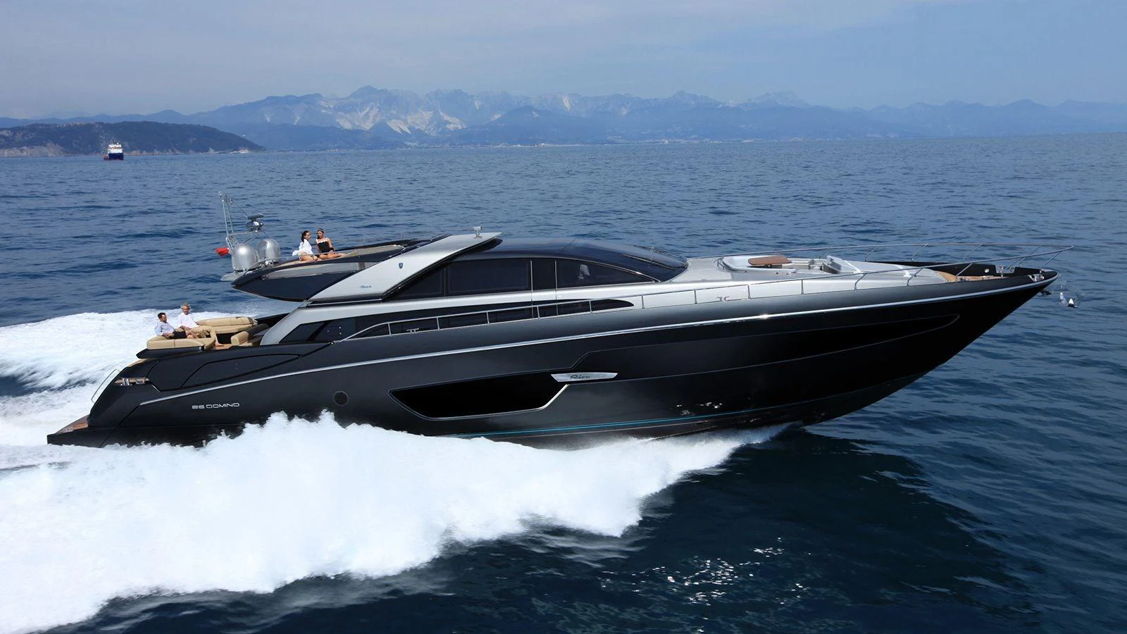 A sleek, modern yacht cruises swiftly across the open water, showcasing its elegant design and powerful performance. aboard ANTIOXIDANT Yacht for Sale