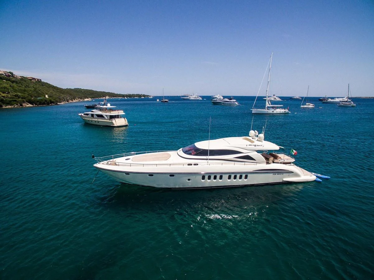 a group of boats in the water aboard ALLIE Yacht for Sale