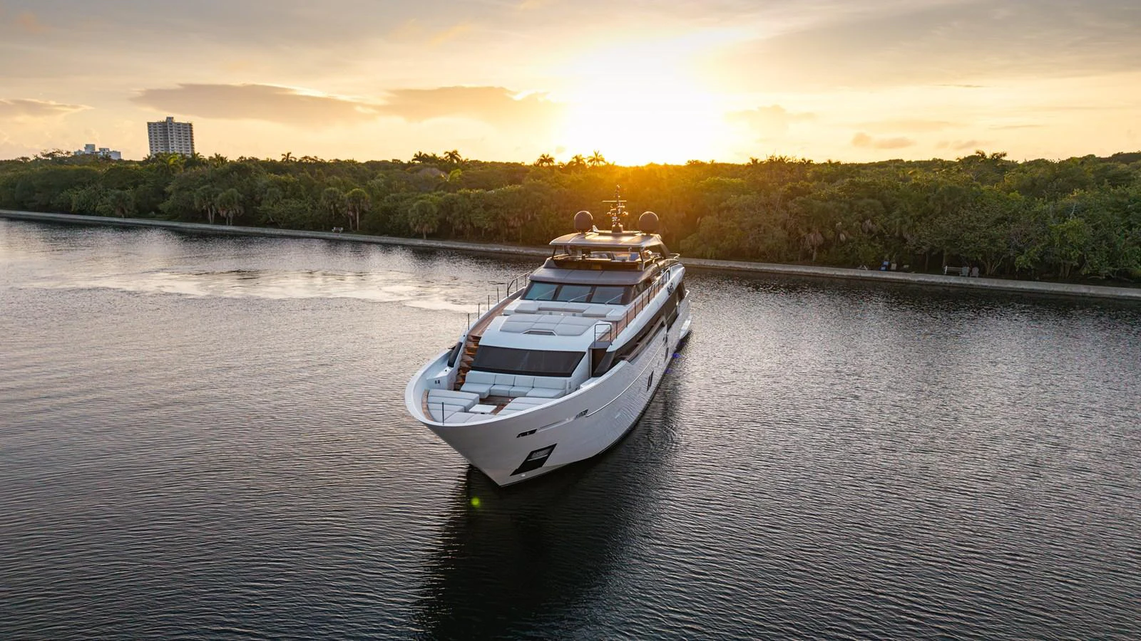 a boat on the water aboard SANLORENZO SL120/778 Yacht for Sale