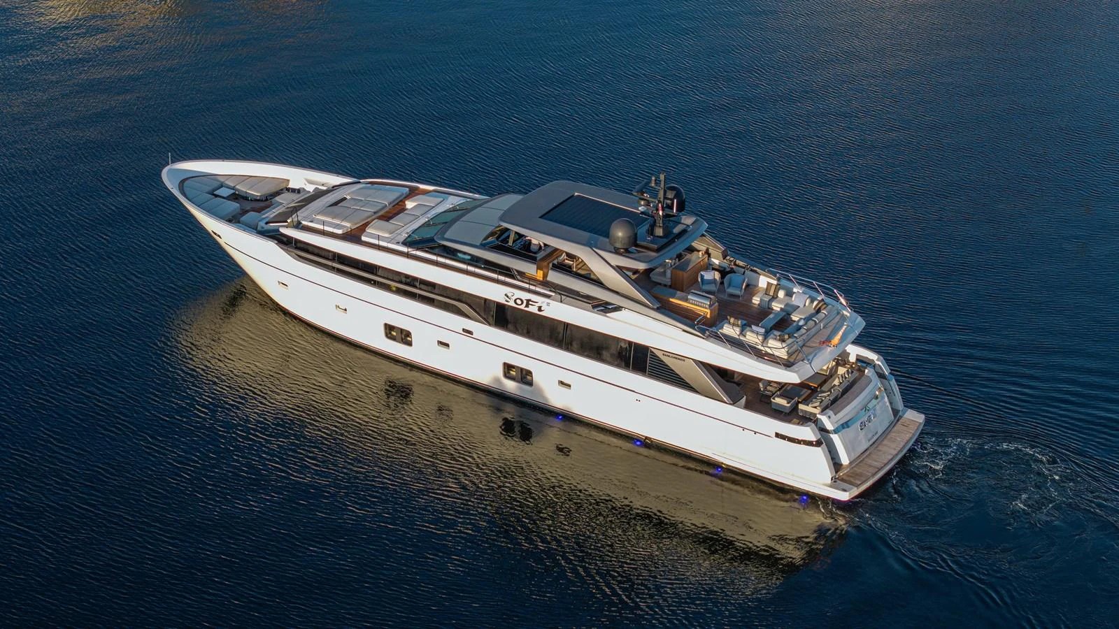 a boat on the water aboard SANLORENZO SL120/778 Yacht for Sale