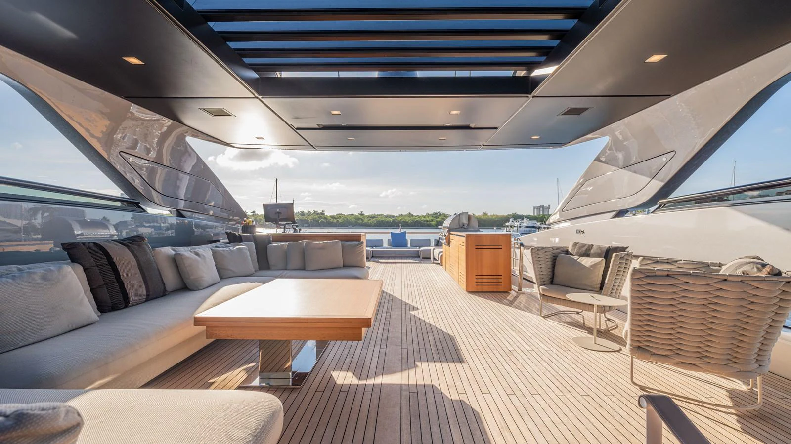 inside of a car aboard SANLORENZO SL120/778 Yacht for Sale