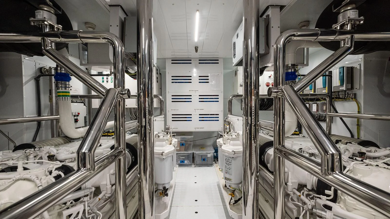 a room with machinery aboard SANLORENZO SL120/778 Yacht for Sale