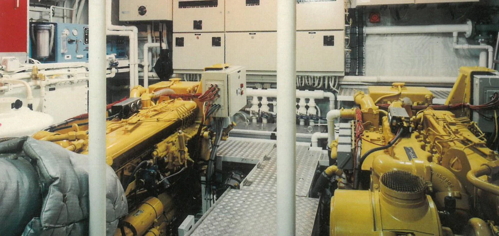 The image showcases the yacht's well-maintained engine room with powerful machinery and organized systems. aboard REX AQUILA Yacht for Sale
