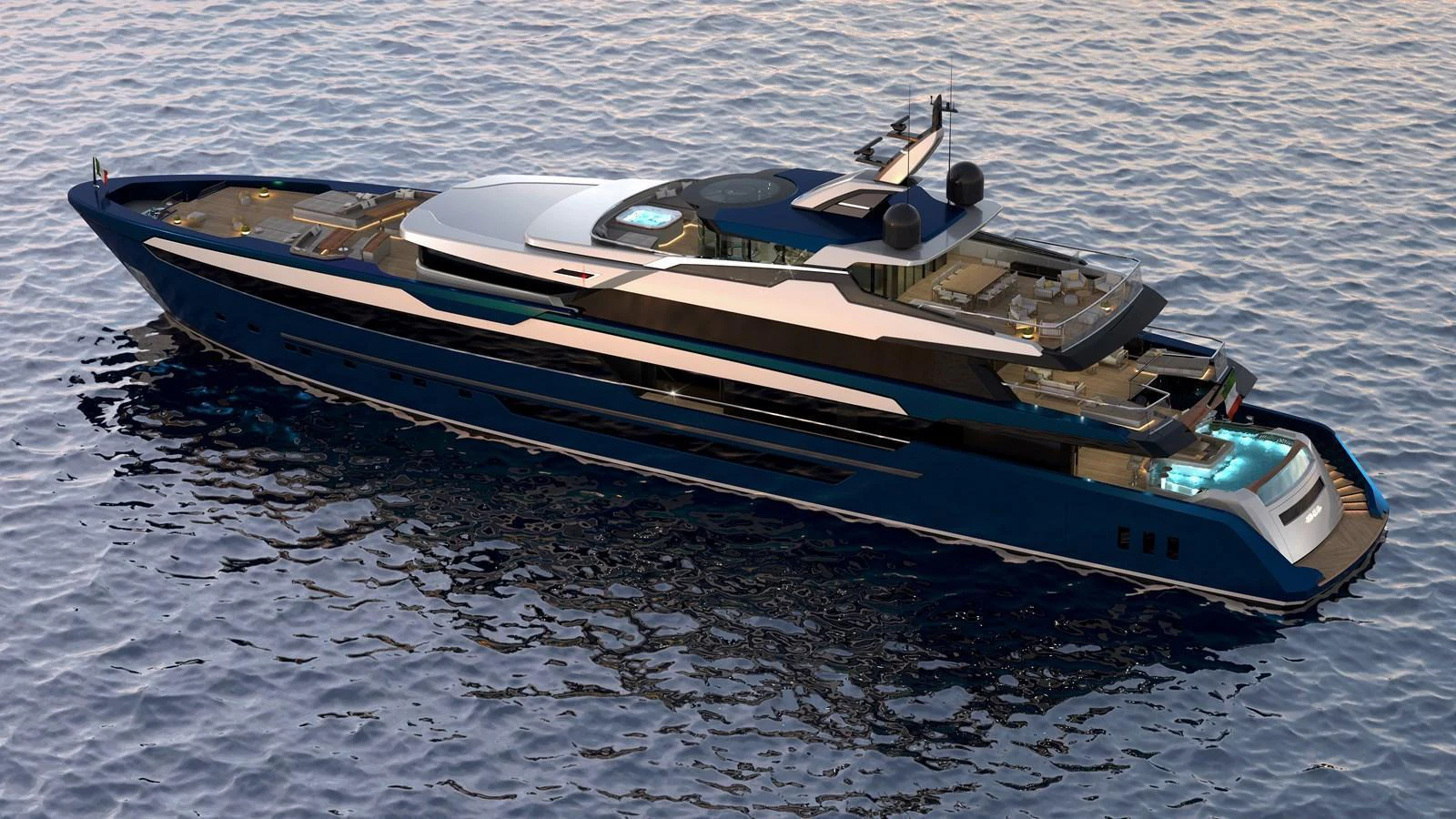 A sleek and modern yacht cruising on calm waters, showcasing its luxurious design and spacious decks. aboard BWA 60 Yacht for Sale