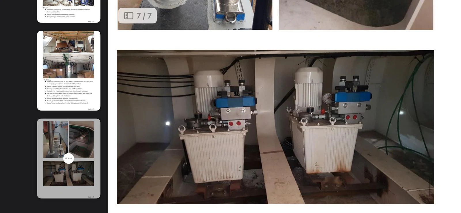 The image showcases the technical machinery within the yacht's engine room. aboard NIRVANA Yacht for Sale