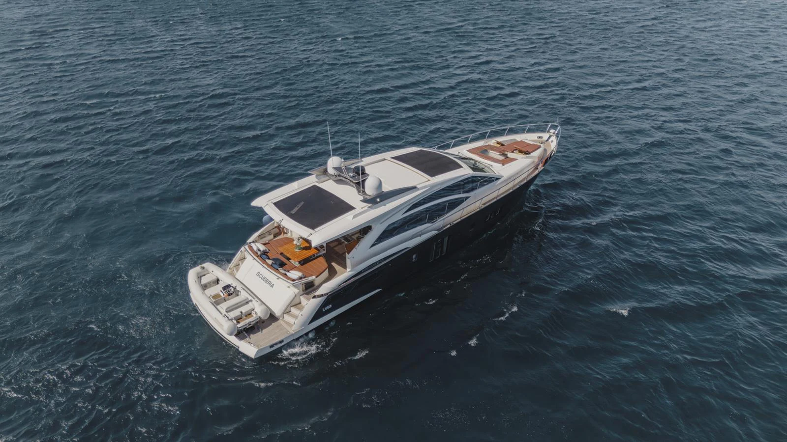 a boat in the water aboard SCUDERIA Yacht for Sale
