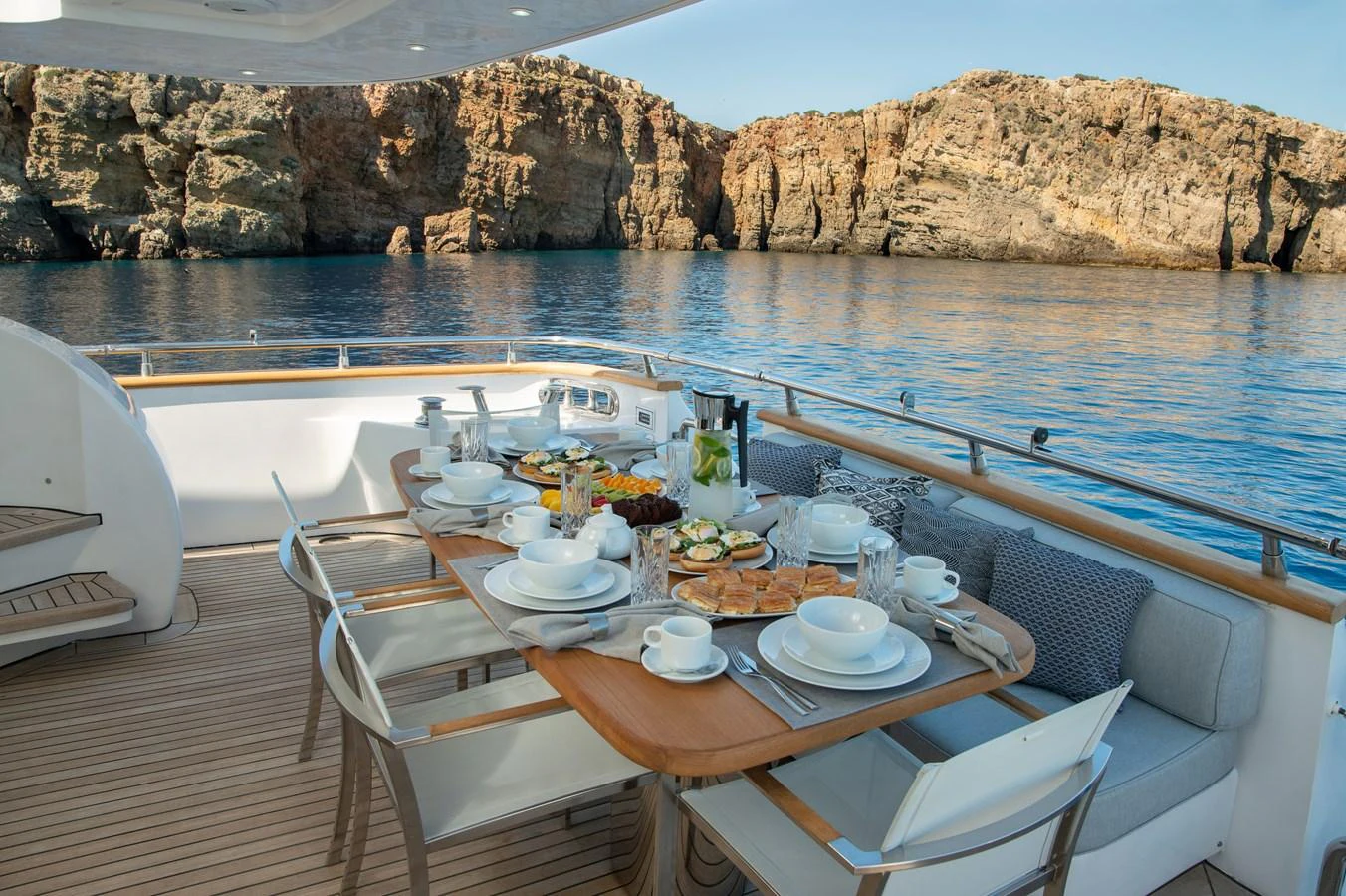 a boat on the water aboard EL PECADO Yacht for Sale
