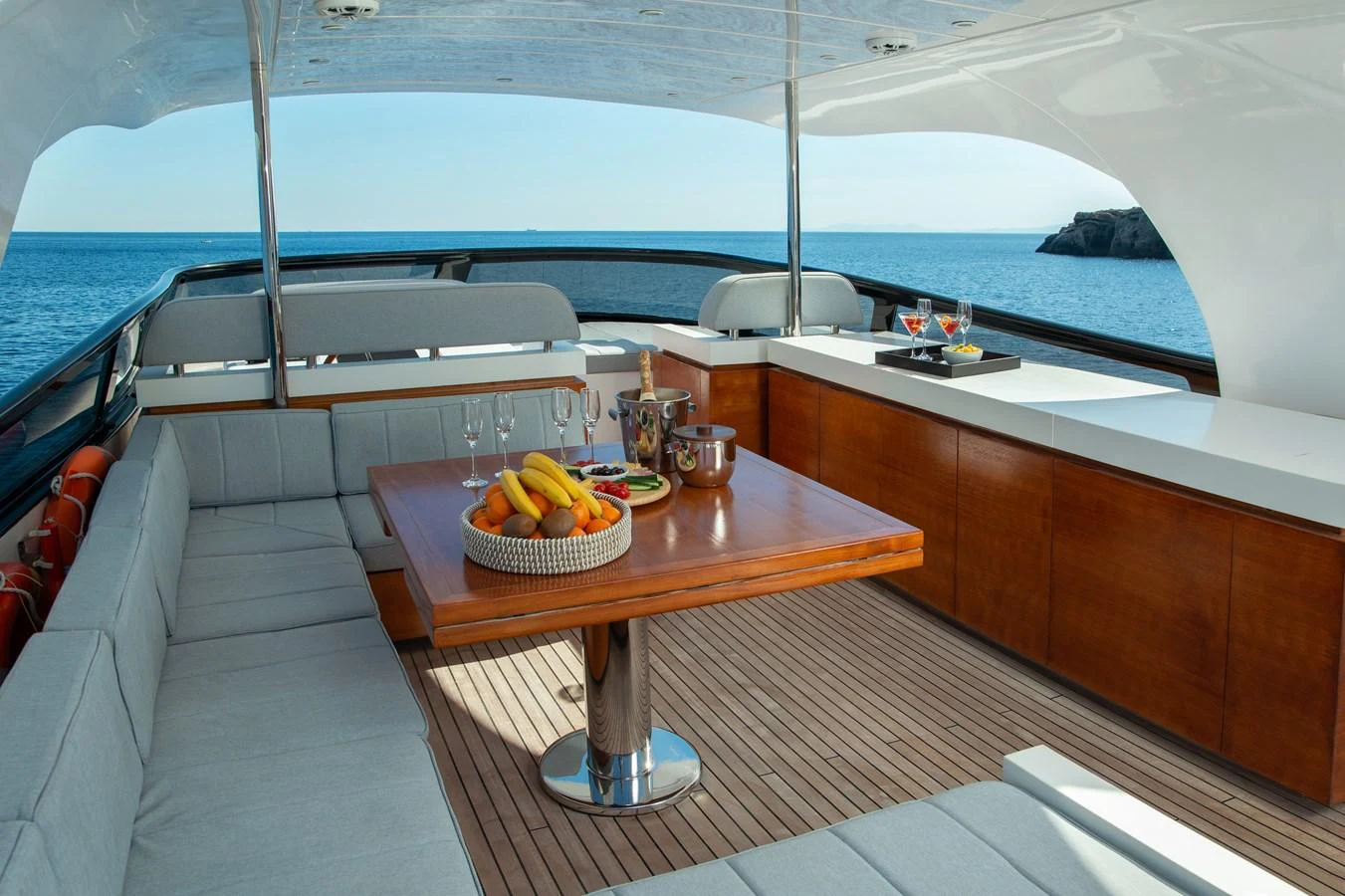 a boat on the water aboard EL PECADO Yacht for Sale
