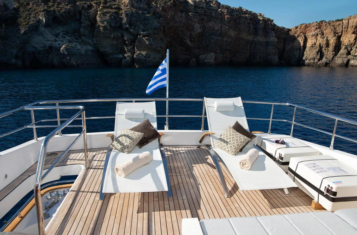 a boat on the water aboard EL PECADO Yacht for Sale