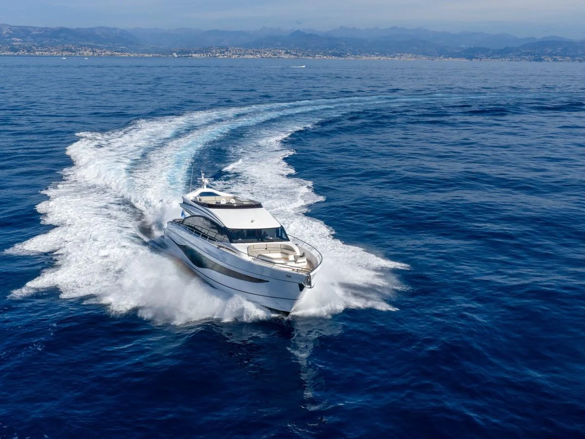 a boat on the water aboard PRINCESS S80 Yacht for Sale