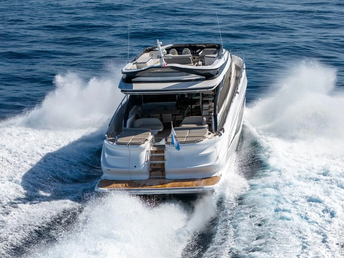 a boat on the water aboard PRINCESS S80 Yacht for Sale