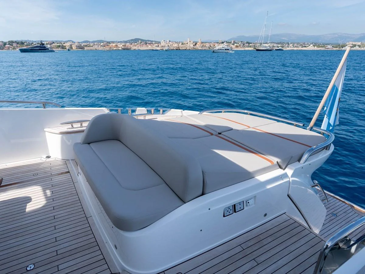 a boat on the water aboard PRINCESS S80 Yacht for Sale