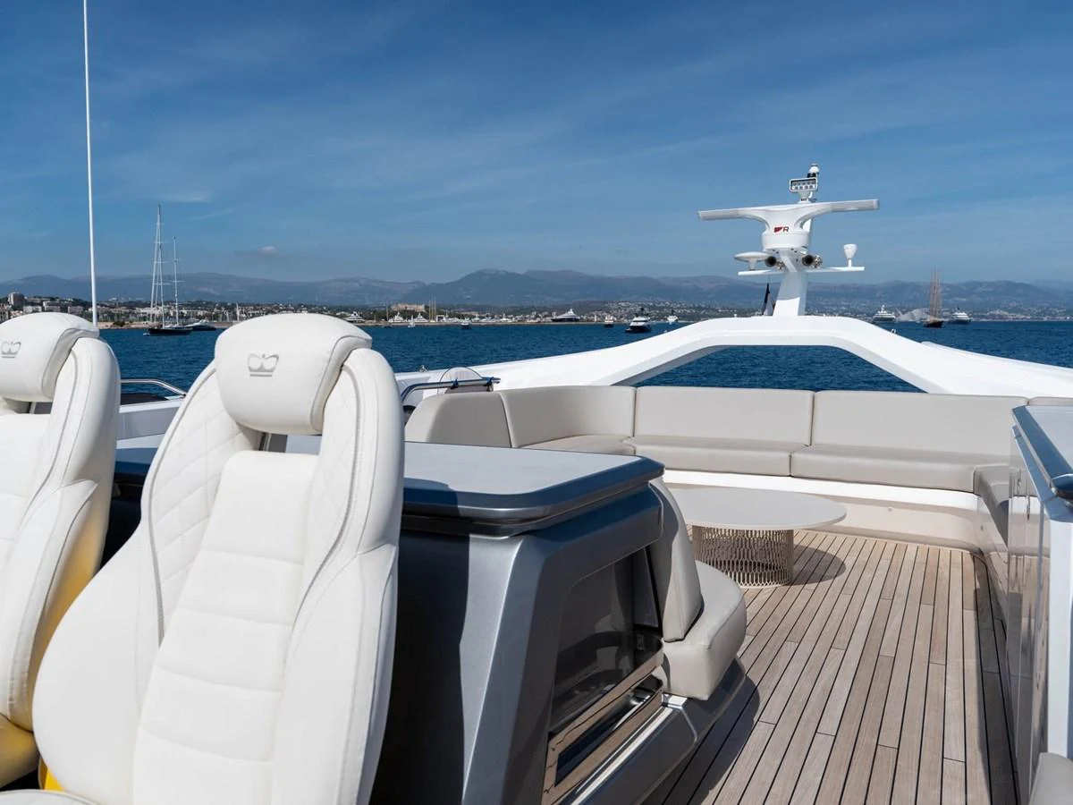 a boat on the water aboard PRINCESS S80 Yacht for Sale