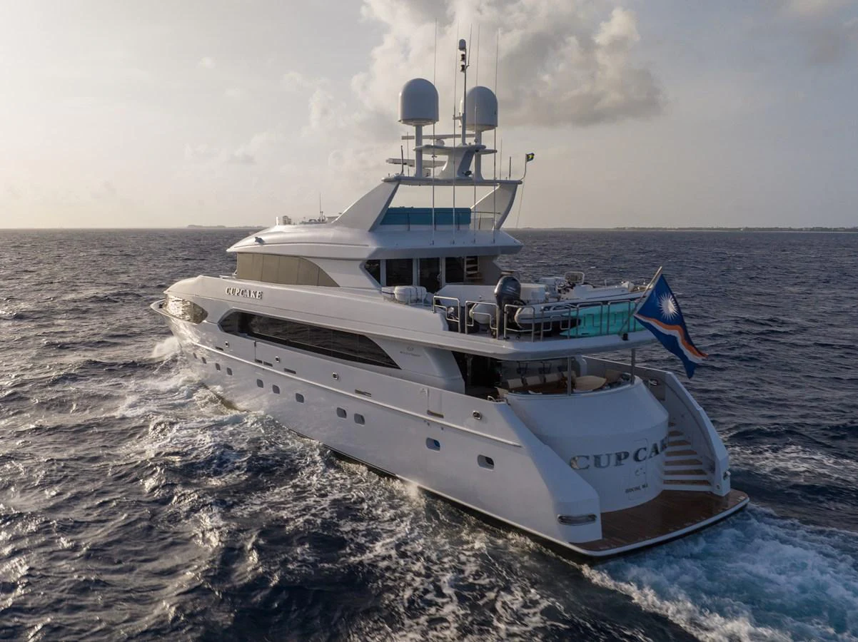 a boat on the water aboard CUPCAKE Yacht for Sale