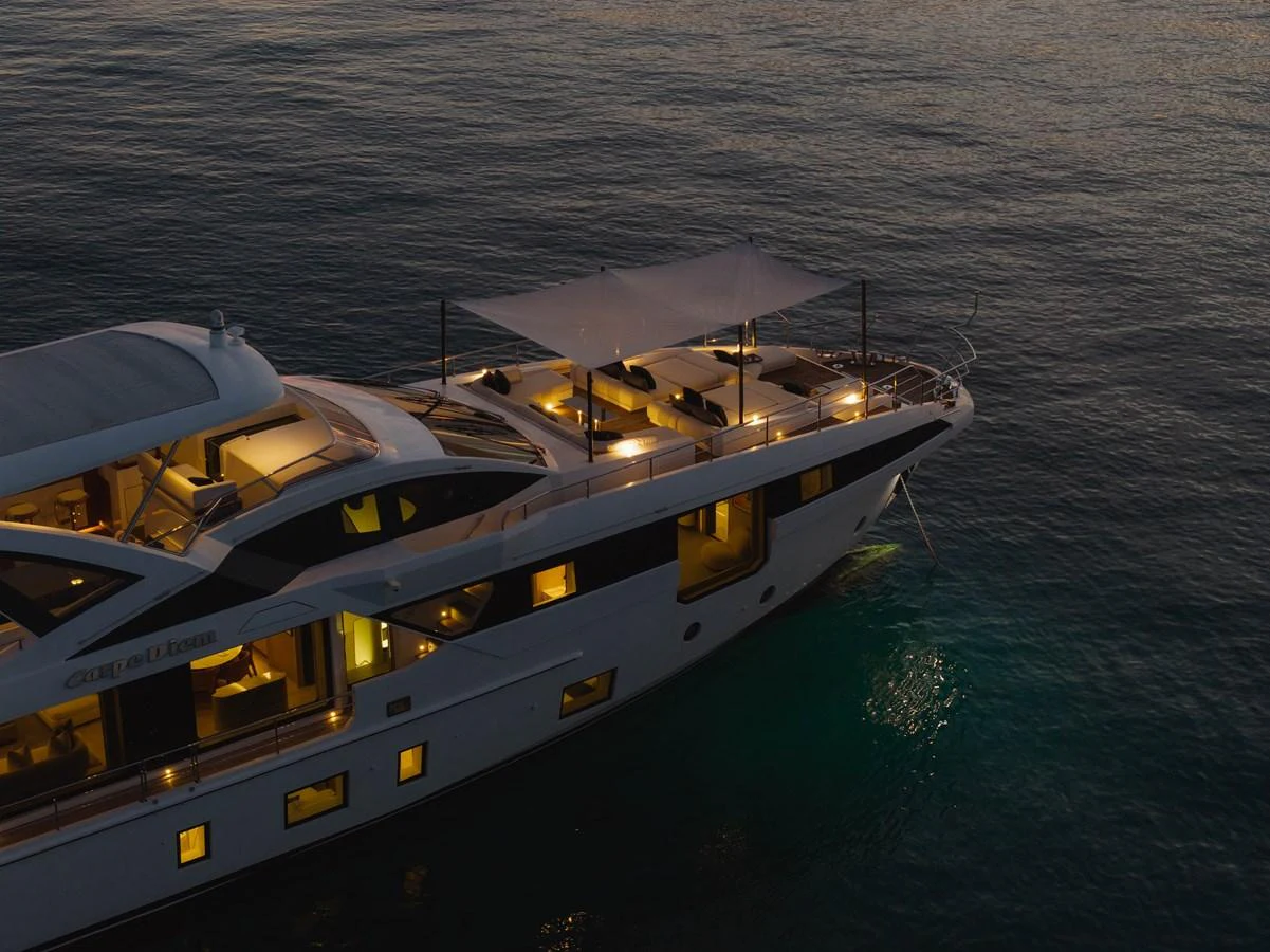 a boat in the water aboard CARPE DIEM Yacht for Sale