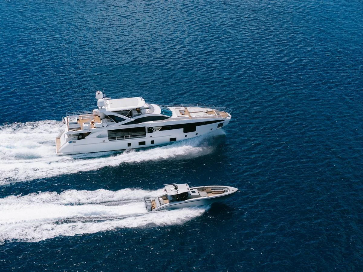 a boat on the water aboard CARPE DIEM Yacht for Sale