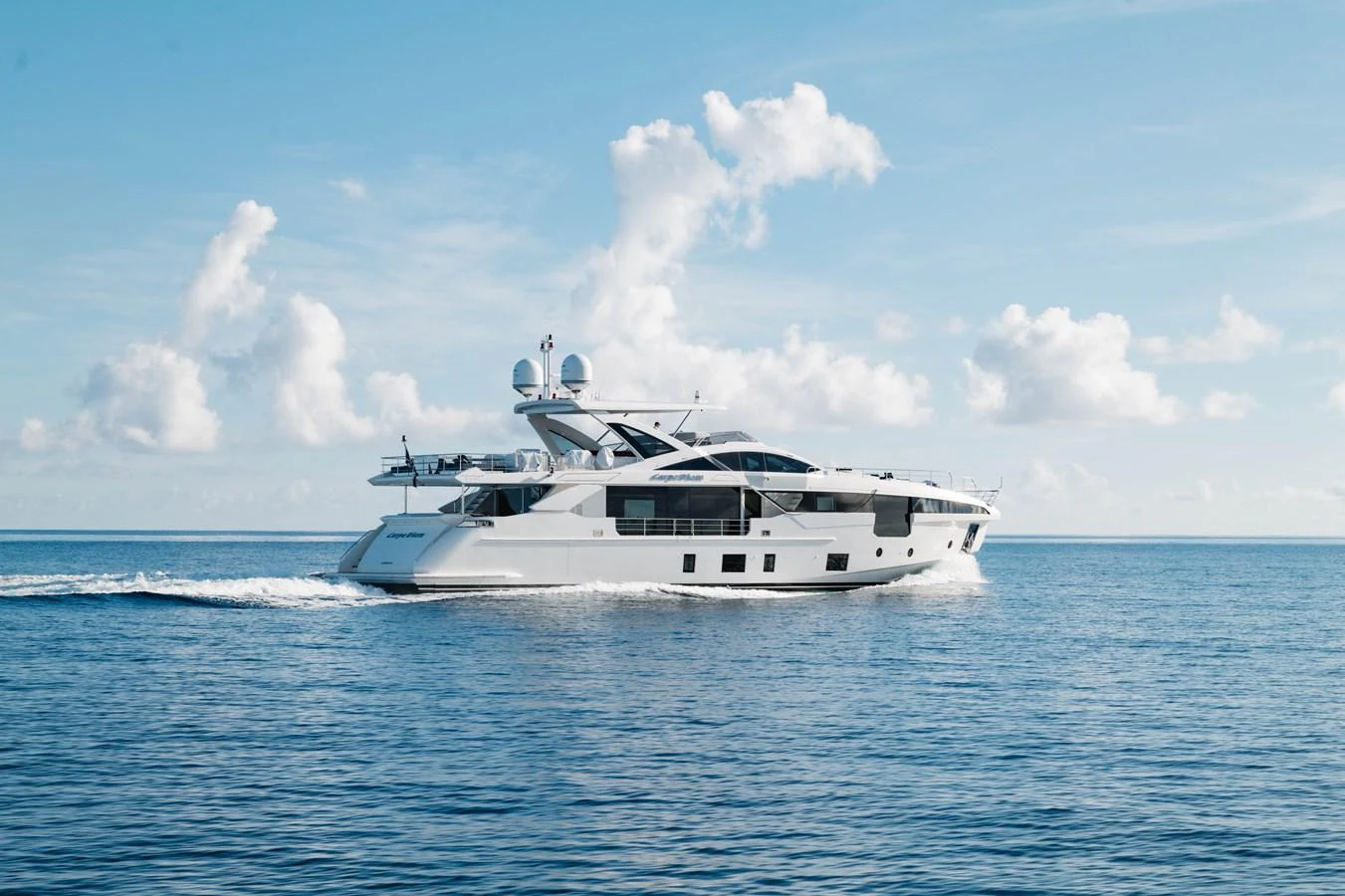 a boat on the water aboard CARPE DIEM Yacht for Sale