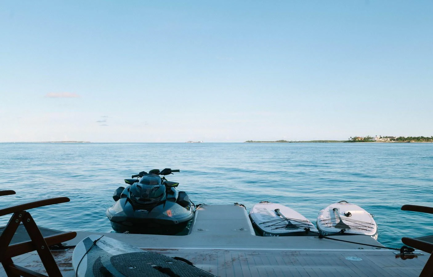 a boat with a motor on it aboard CARPE DIEM Yacht for Sale