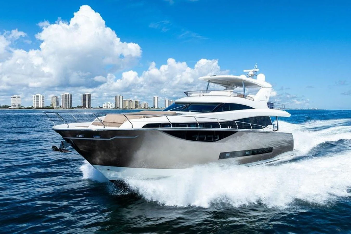 a yacht on the water aboard ELEVATION Yacht for Sale