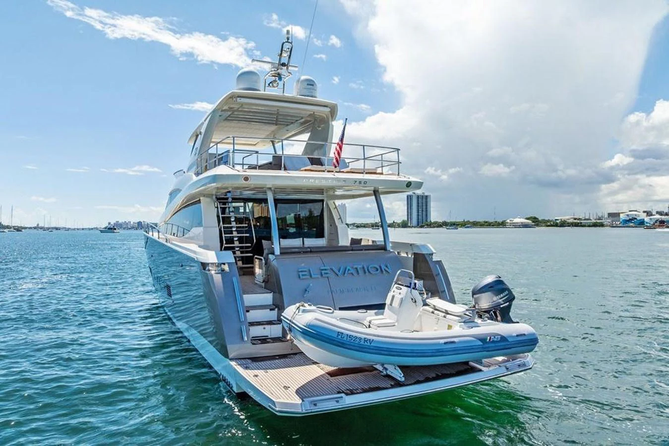 a boat in the water aboard ELEVATION Yacht for Sale