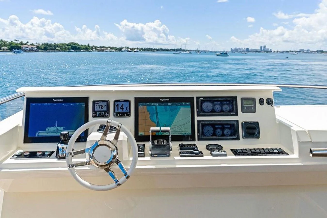 a boat with a computer on it aboard ELEVATION Yacht for Sale