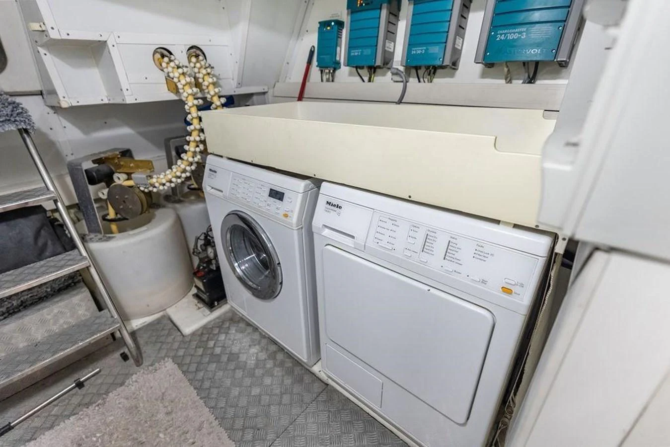 a machine in a room aboard ELEVATION Yacht for Sale