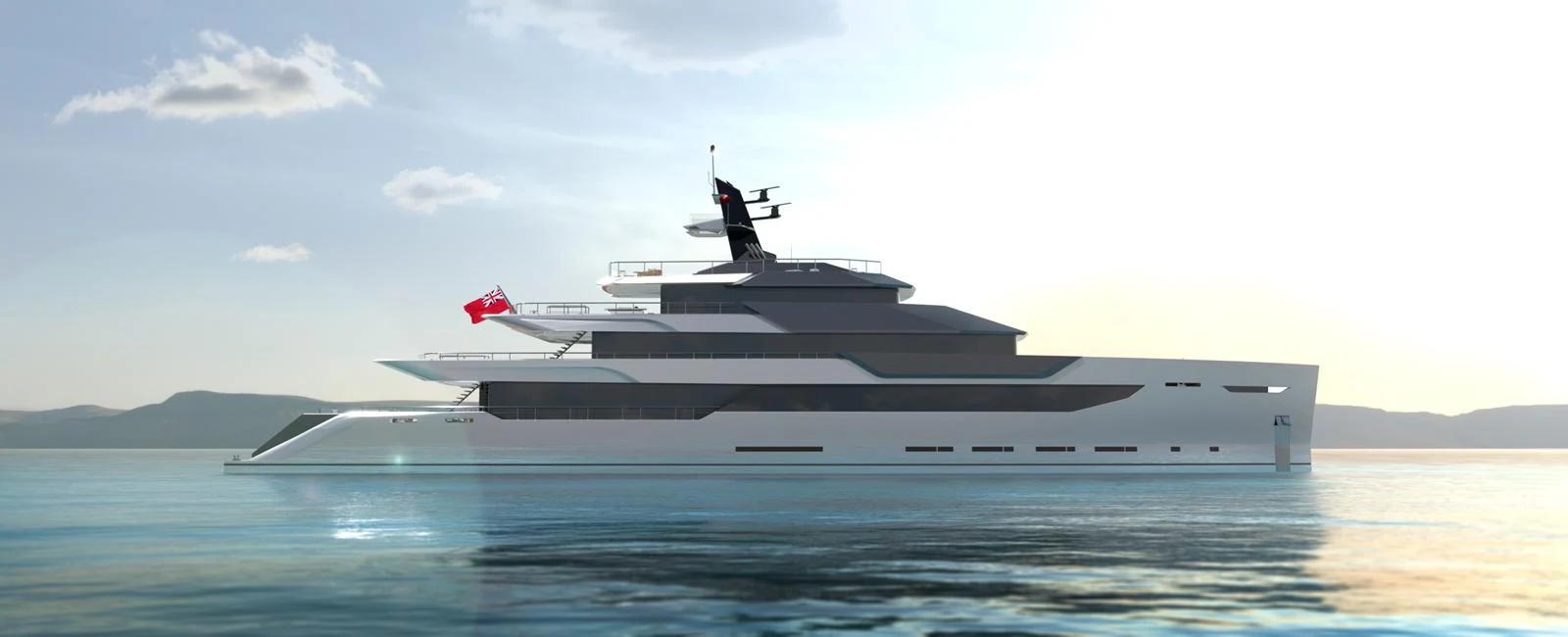 A sleek and modern yacht glides gracefully on calm waters, showcasing its elegant design and luxurious features. aboard ABOVE + BEYOND Yacht for Sale