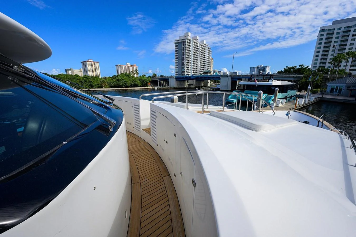 The yacht's exterior showcases a sleek design with a spacious deck area, perfect for enjoying scenic views. aboard BENETTI CLASSIC Yacht for Sale